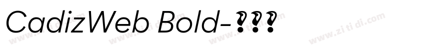 CadizWeb Bold字体转换